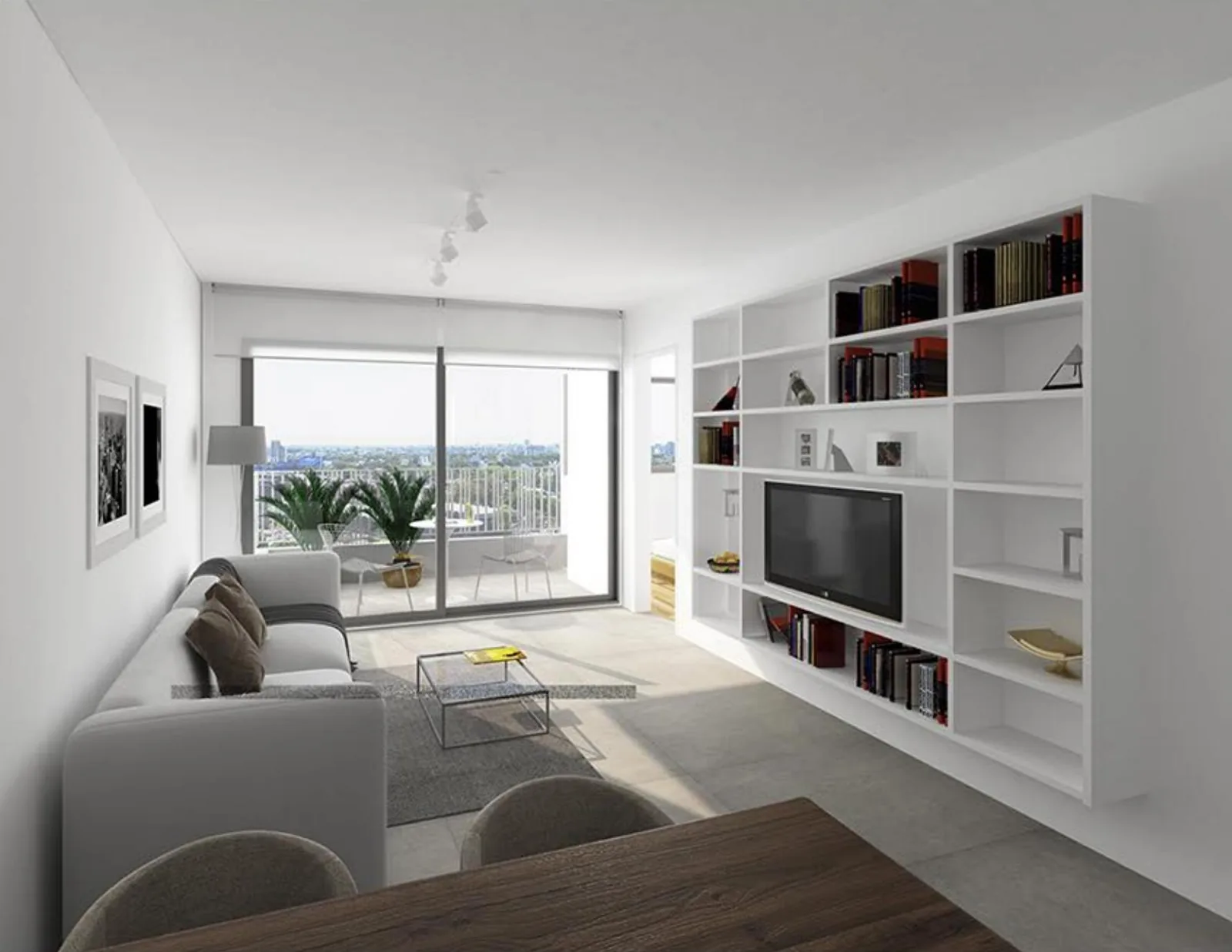 Living comedor de una unidad tipo en RL70